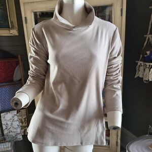 Elegant Women's Beige Turtleneck